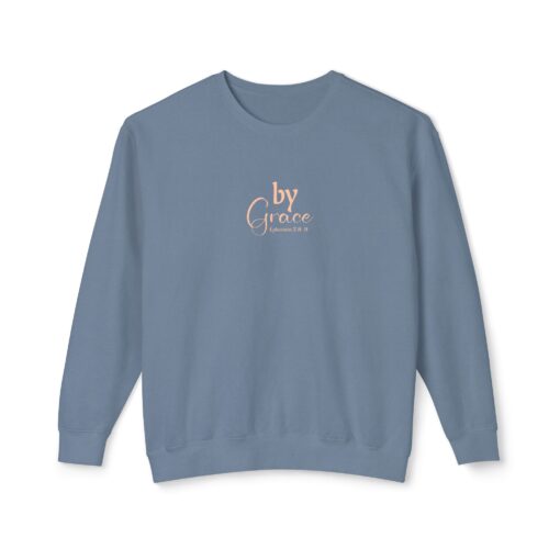 By Grace Unisex Lightweight Crewneck Sweatshirt - Faith-Inspired Casual Wear - Image 5