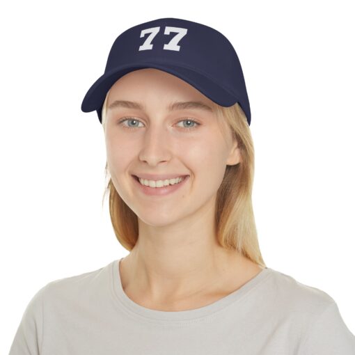 Stylish Black Cap with 77 Design - Casual Wear