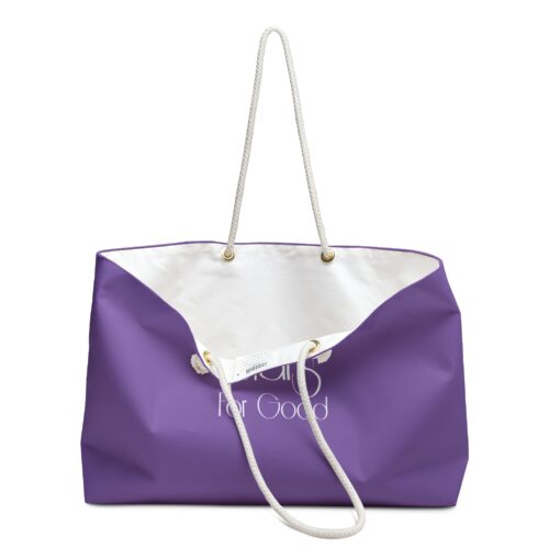 Purple Weekender Bag - Plans For Good Tote for Travel & Getaways - Image 3