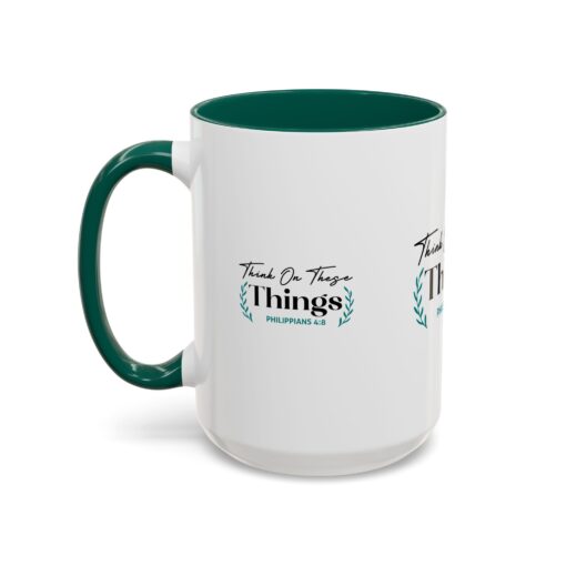 Inspirational Colorful Mug - "Think On These Things" (Philippians 4:8) - Perfect Gift for Mindfulness & Motivation