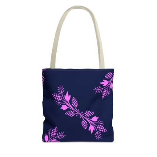 Elegant Floral Navy Tote Bag | Stylish and Versatile for Everyday Use - Image 4
