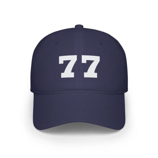 Stylish Black Cap with 77 Design - Casual Wear - Image 2