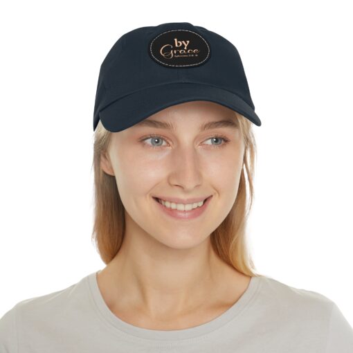 Dad Hat with Leather Patch (Round) - Image 4