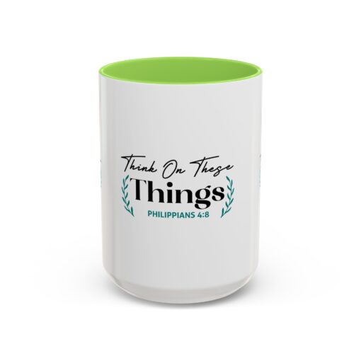 Inspirational Colorful Mug - "Think On These Things" (Philippians 4:8) - Perfect Gift for Mindfulness & Motivation - Image 25