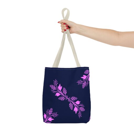 Elegant Floral Navy Tote Bag | Stylish and Versatile for Everyday Use - Image 6