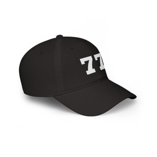Stylish Black Cap with 77 Design - Casual Wear - Image 7
