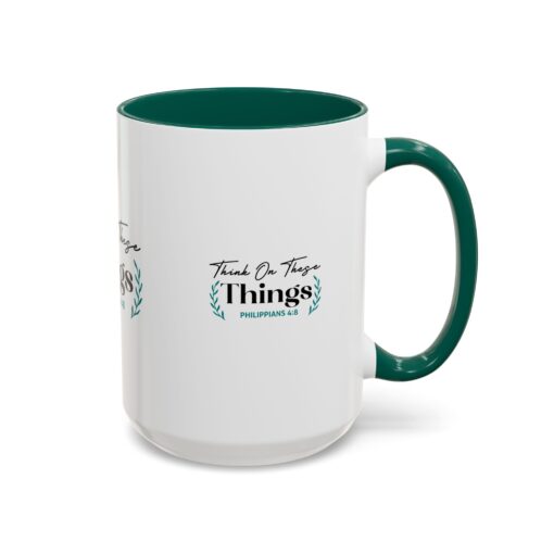 Inspirational Colorful Mug - "Think On These Things" (Philippians 4:8) - Perfect Gift for Mindfulness & Motivation - Image 3