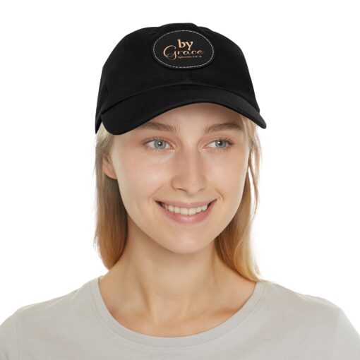 Dad Hat with Leather Patch (Round) - Image 12