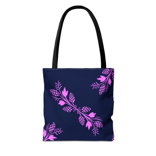 Elegant Floral Navy Tote Bag | Stylish and Versatile for Everyday Use - Image 2