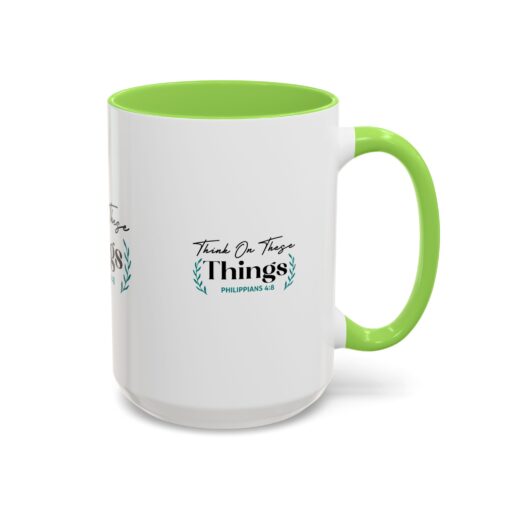 Inspirational Colorful Mug - "Think On These Things" (Philippians 4:8) - Perfect Gift for Mindfulness & Motivation - Image 26
