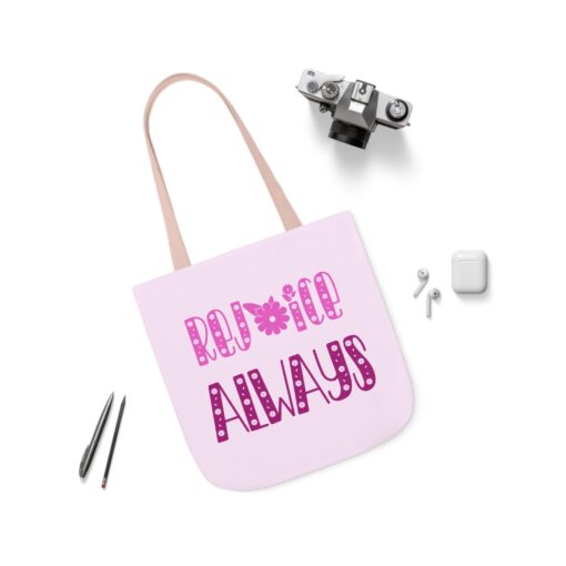 Rejoice Always Canvas Tote Bag with Colorful Straps - Gift for Everyday Use - Image 18