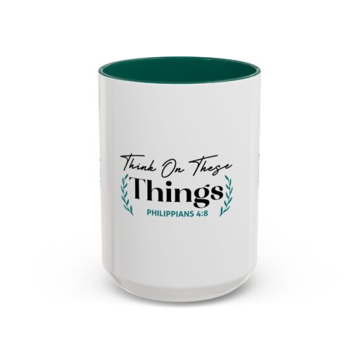 Inspirational Colorful Mug - "Think On These Things" (Philippians 4:8) - Perfect Gift for Mindfulness & Motivation - Image 2