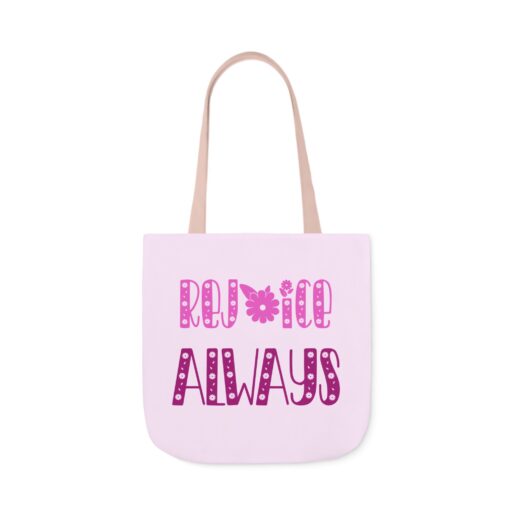 Rejoice Always Canvas Tote Bag with Colorful Straps - Gift for Everyday Use - Image 20
