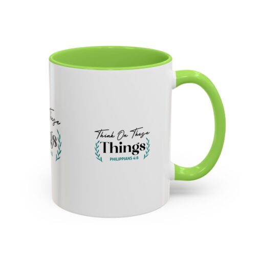 Inspirational Colorful Mug - "Think On These Things" (Philippians 4:8) - Perfect Gift for Mindfulness & Motivation - Image 18