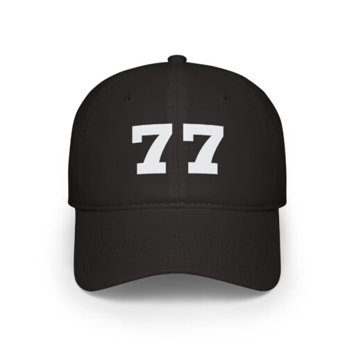 Stylish Black Cap with 77 Design - Casual Wear - Image 5