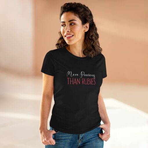 Women’s Midweight Cotton Tee - ‘More Precious Than Rubies’