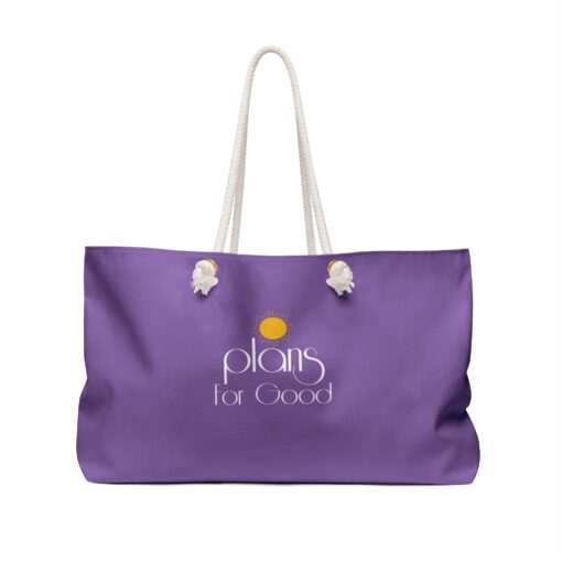 Purple Weekender Bag - Plans For Good Tote for Travel & Getaways - Image 2