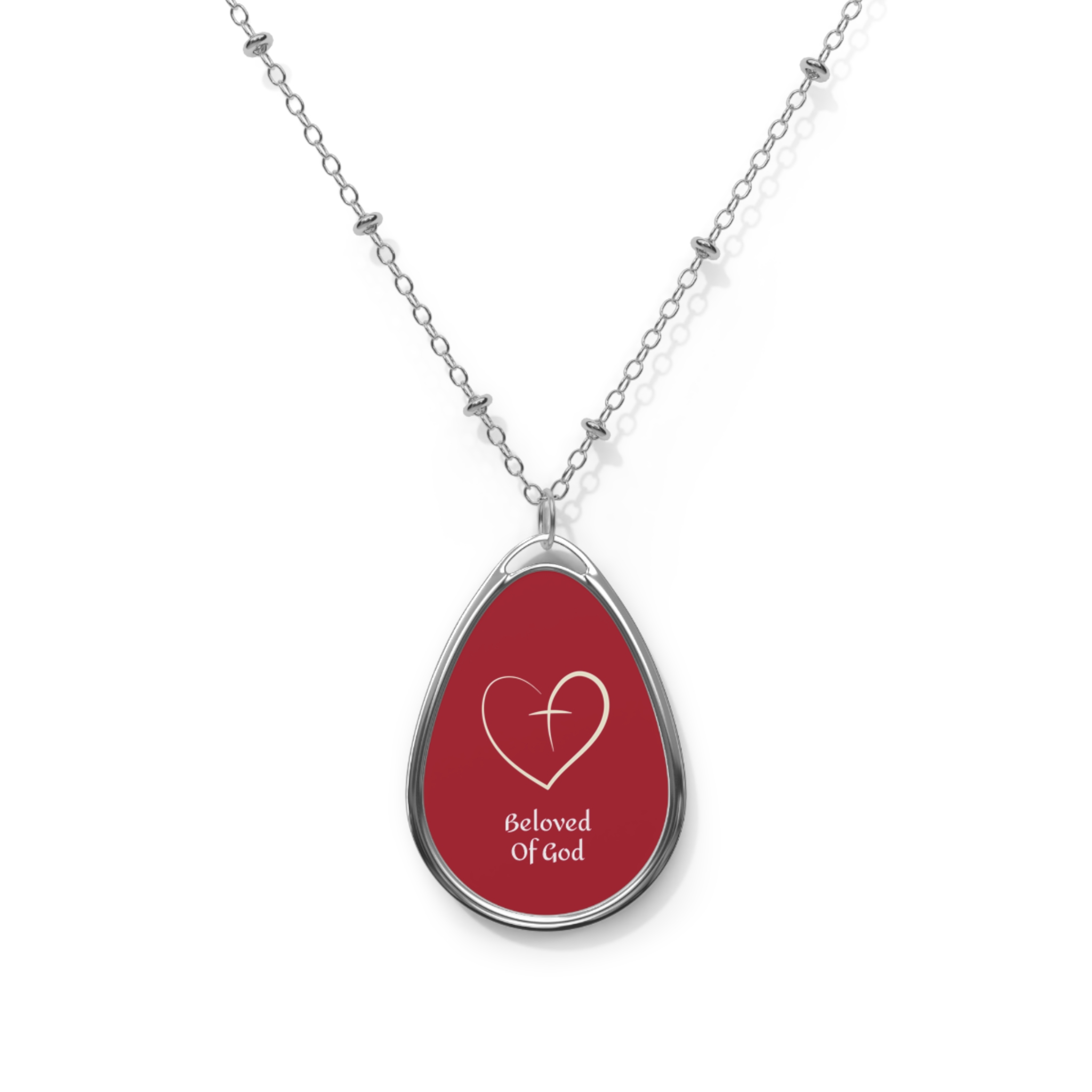 Beloved Of God Oval Necklace - Faith-Inspired Jewelry for Everyday Wear