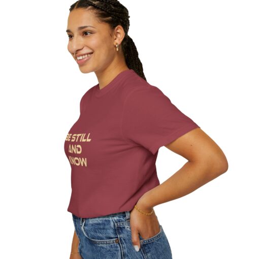 Garment-Dyed T-shirt - 'Be Still and Know' - Relaxed Fit - Image 5
